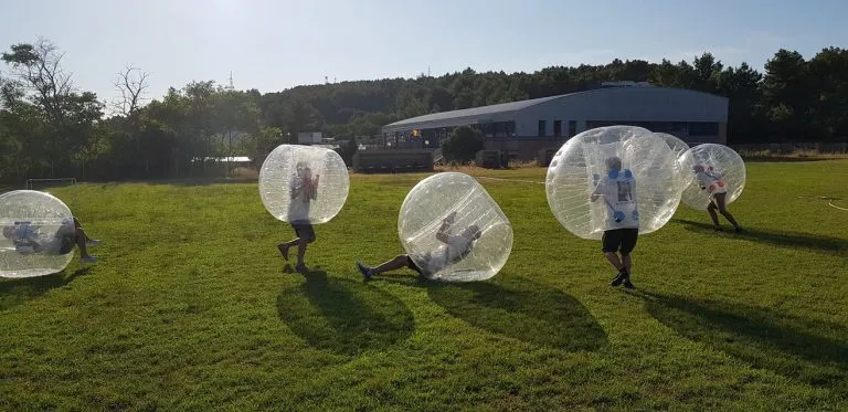 bubble football tackle